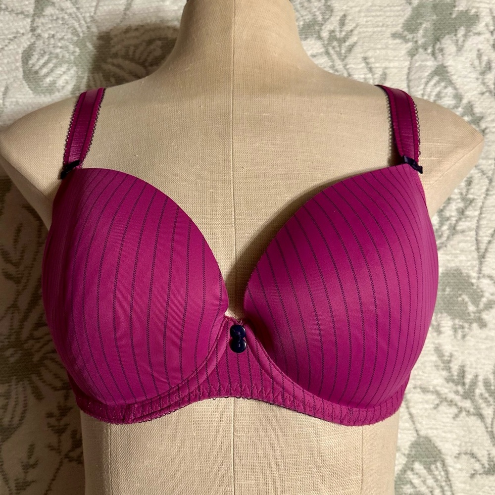 Freya Pink Striped Padded Underwire Bra